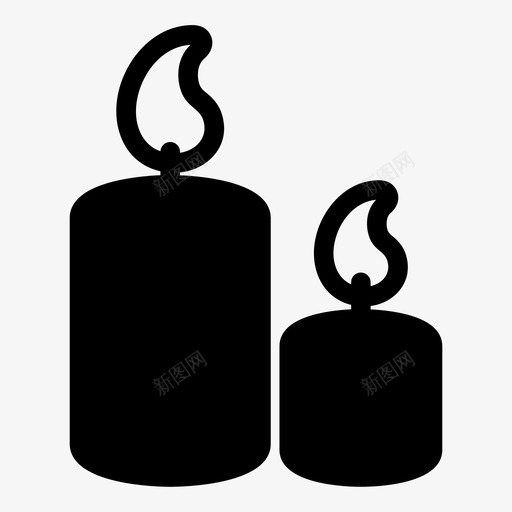 蜡烛圣诞节火图标svg_新图网 https://ixintu.com 光 圣诞节 温泉 火 蜡烛