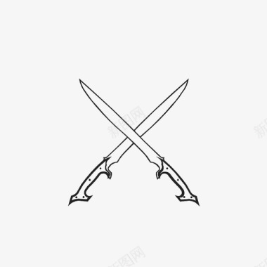 剑刀交叉剑图标图标