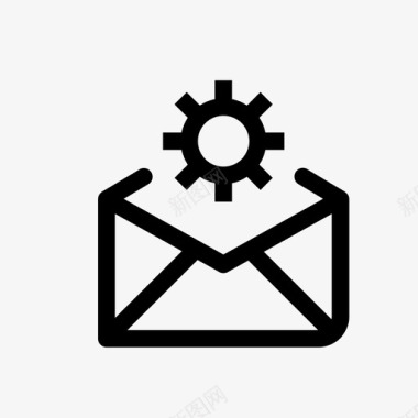 邮件设置电子邮件齿轮图标图标