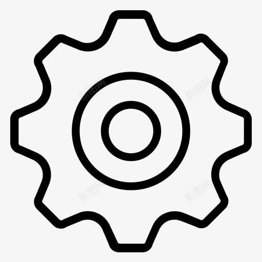 设置齿轮工具图标svg_新图网 https://ixintu.com 工具 设置 车轮 齿轮