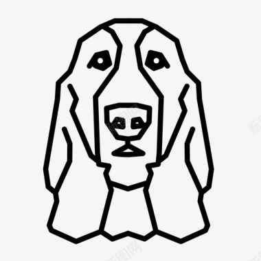 巴塞特猎犬品种狗图标图标
