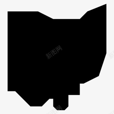 俄亥俄州地图各州美国图标图标