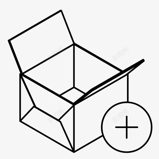 移动箱附加件添加到订单图标svg_新图网 https://ixintu.com 包括到订单 升级 存储 添加到订单 移动箱 箱 附加件