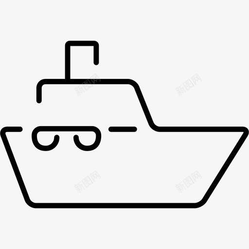 船超薄外形运输物流超薄图标svg_新图网 https://ixintu.com 物流超薄 船超薄外形 运输
