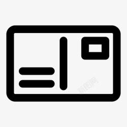 邮资明信片明信片贺卡邮资图标高清图片
