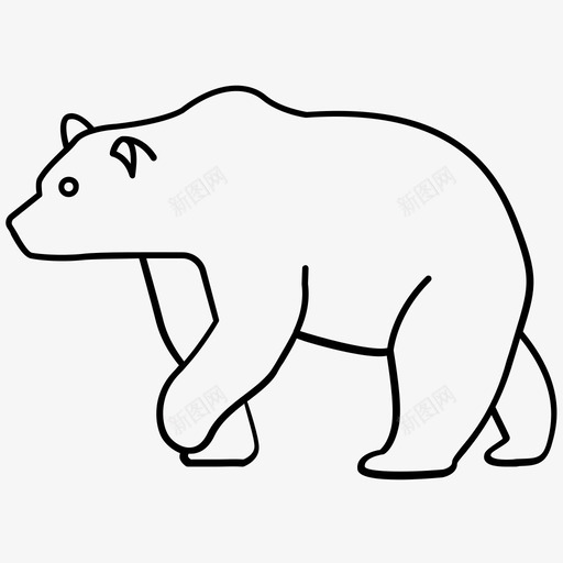 熊动物棕色图标svg_新图网 https://ixintu.com 动物 哺乳动物 极地 棕色 灰熊 熊 野生