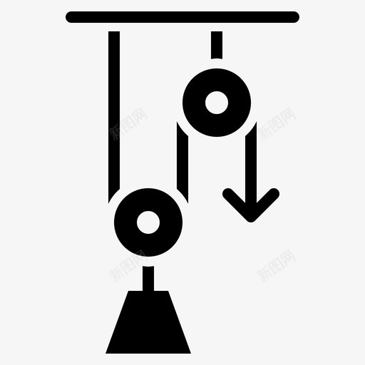 滑轮系统皮带机械图标svg_新图网 https://ixintu.com 学校和学习字形 教育 机械 滑轮系统 物理 皮带 重量