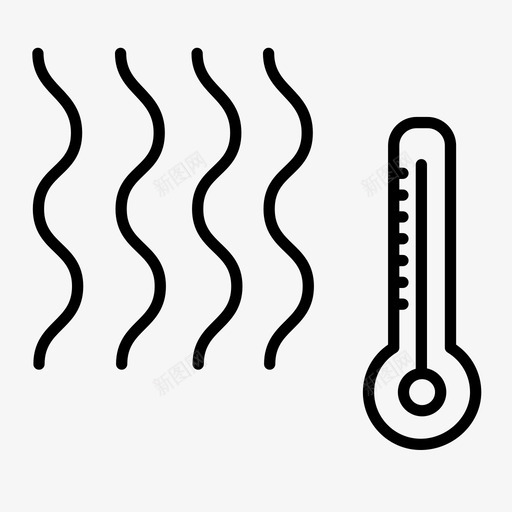 热温度温度计图标svg_新图网 https://ixintu.com 温度 温度计 温暖 热