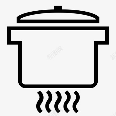 烹调锅烹饪锅食物图标图标