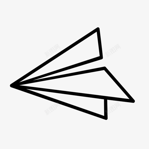 纸飞机信息折纸图标svg_新图网 https://ixintu.com 信息 发送 折纸 纸飞机