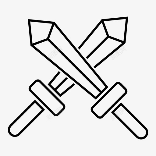战斗双重中世纪图标svg_新图网 https://ixintu.com 中世纪 剑 双重 战斗 游戏