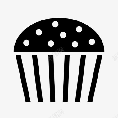 蓝莓松饼烘焙巧克力片松饼图标图标