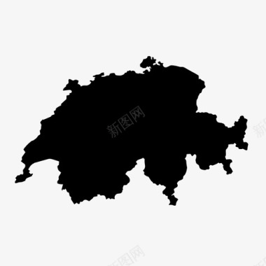 瑞士地图国家欧洲图标图标