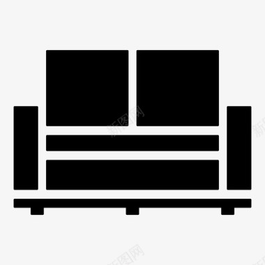 沙发靠垫家庭沙发图标图标