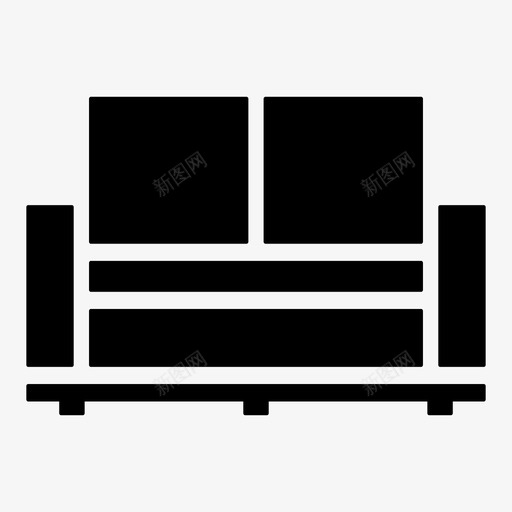 沙发靠垫家庭沙发图标svg_新图网 https://ixintu.com 家庭沙发 座椅 沙发 靠垫