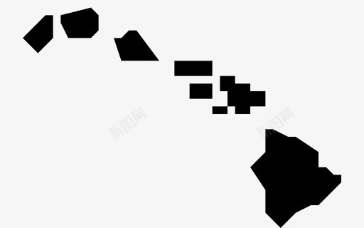 夏威夷地图各州美国图标svg_新图网 https://ixintu.com 各州 夏威夷地图 美国 美国各州地图字形