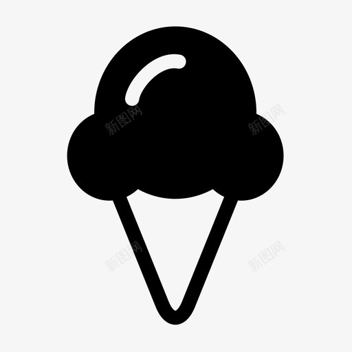 冰淇淋筒甜点冷冻食品图标svg_新图网 https://ixintu.com 冰淇淋 冰淇淋筒 冷冻食品 凝胶 甜点 食品饮料