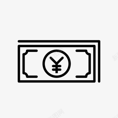 日元银行现金图标图标