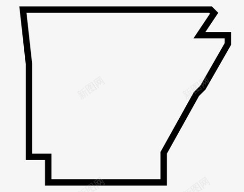 美国阿肯色州地图图标图标