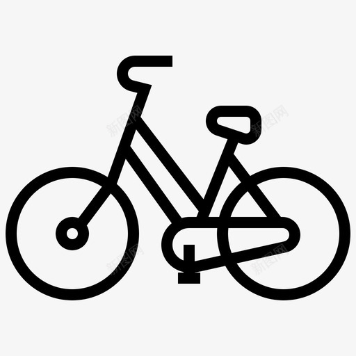 自行车通勤生态图标svg_新图网 https://ixintu.com 生态 能源 自行车 通勤