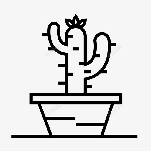 仙人掌沙漠绿色图标svg_新图网 https://ixintu.com 仙人掌 植物 沙漠 生长 盆栽植物 绿色 自然概况