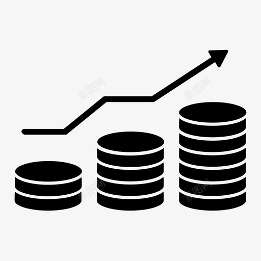 现金银行硬币图标svg_新图网 https://ixintu.com 现金 硬币 钱 银行 银行货币