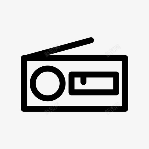 古董收音机听音乐玩图标svg_新图网 https://ixintu.com 古董收音机 听音乐 玩