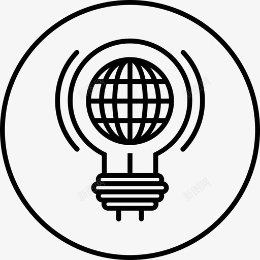 灯泡想象力创新图标svg_新图网 https://ixintu.com 互联网 创新 想象力 灯光 灯泡 网络开发