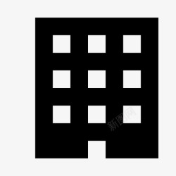 办公楼入口建筑建筑入口门楼图标高清图片