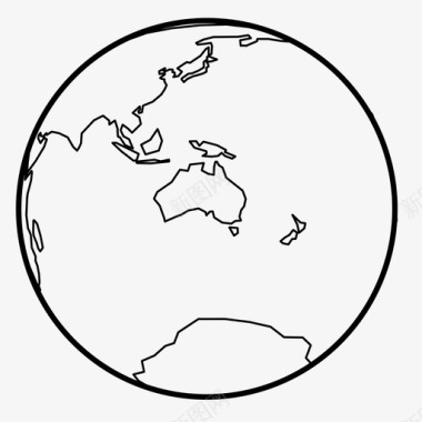 地球澳大利亚地球位置图标图标
