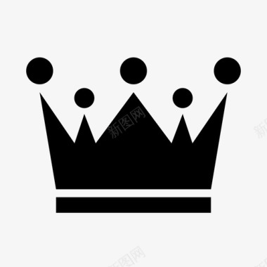 王冠头国王图标图标
