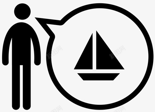 旅行顾问船航海图标图标