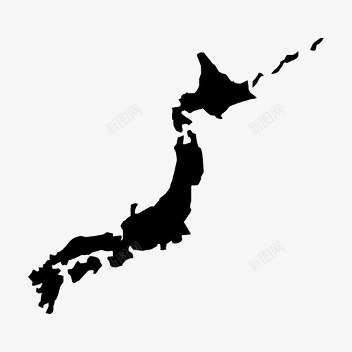 日本地图亚洲国家图标svg_新图网 https://ixintu.com 世界地图 亚洲 国家 日本 日本地图