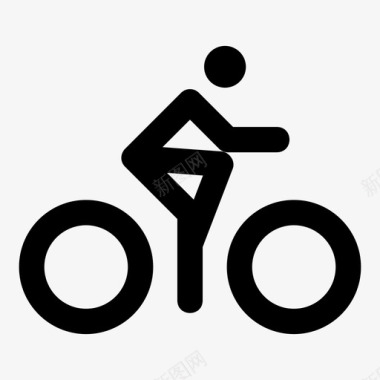 自行车自行车道道路图标图标