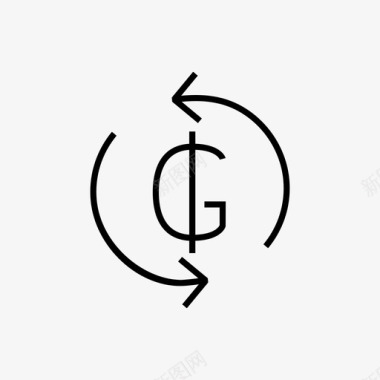 瓜拉尼货币外汇图标图标