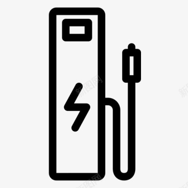 充电站汽车汽车充电器图标图标