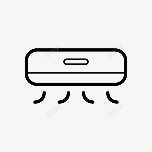 空调冷风室内图标svg_新图网 https://ixintu.com 冷风 室内 技术 暖气 空调