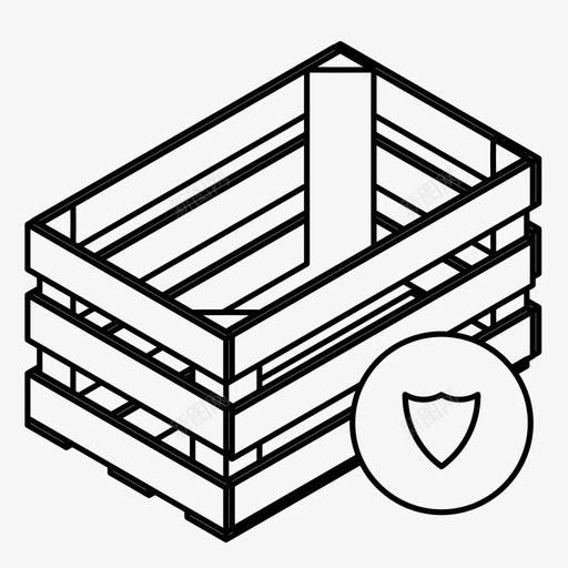 板条箱交付订单安全图标svg_新图网 https://ixintu.com 交付 保护订单 安全储存 板条箱 箱子 装运 订单安全