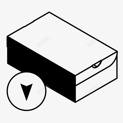 鞋盒交货导航图标svg_新图网 https://ixintu.com 交货 导航 箱子 装运 跟踪 跟踪订单 鞋盒
