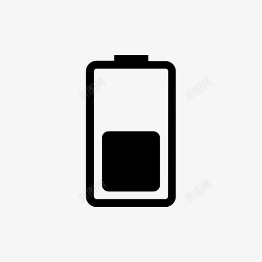 电池电量电量半电量图标svg_新图网 https://ixintu.com 半电量 电池电量 电量 移动电池