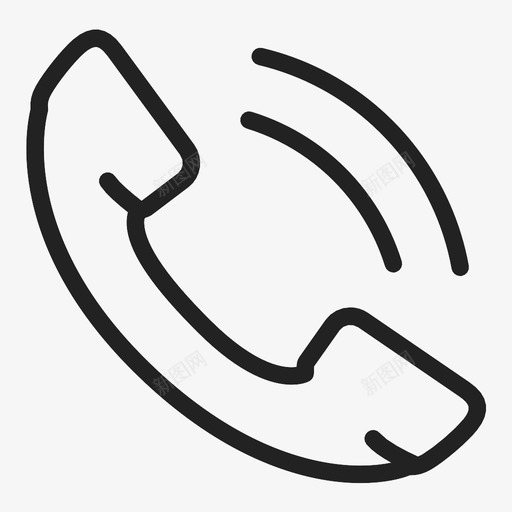 接受器电话铃声图标svg_新图网 https://ixintu.com 接受器 电话 通话 铃声
