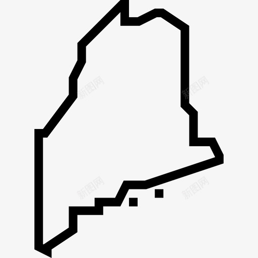 缅因州地图美国各州地图图标svg_新图网 https://ixintu.com 缅因州地图美国各州地图