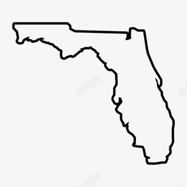 佛罗里达地图美国迈阿密图标图标