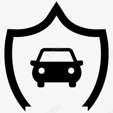 汽车保险保护安全图标图标
