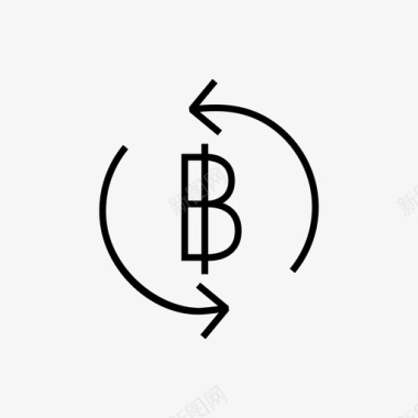 泰铢货币外汇图标图标
