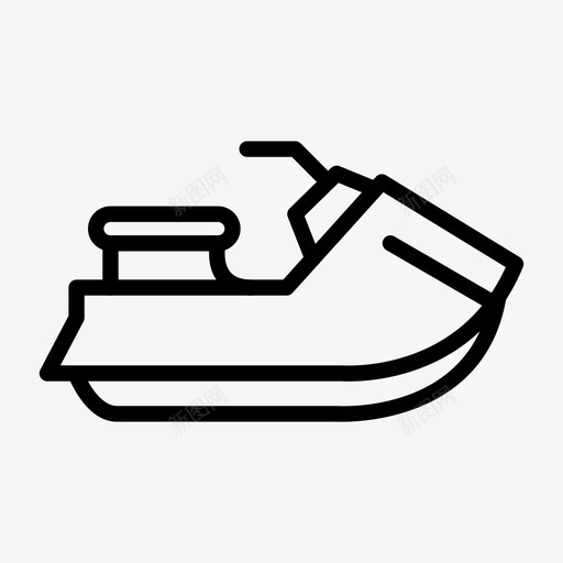 摩托艇车辆船艇图标svg_新图网 https://ixintu.com 摩托艇 船艇 船艇车辆 车辆