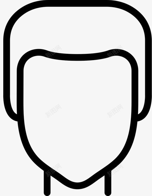 男人发型美女帅哥发型轮廓图标svg_新图网 https://ixintu.com 帅哥发型轮廓 男人发型 美女