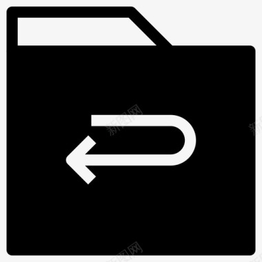 文件夹背面文件夹字形图标图标
