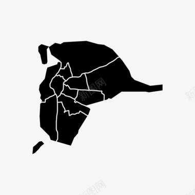 塞维利亚安达卢西亚城市地图图标图标