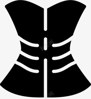 紧身胸衣服装时尚图标图标
